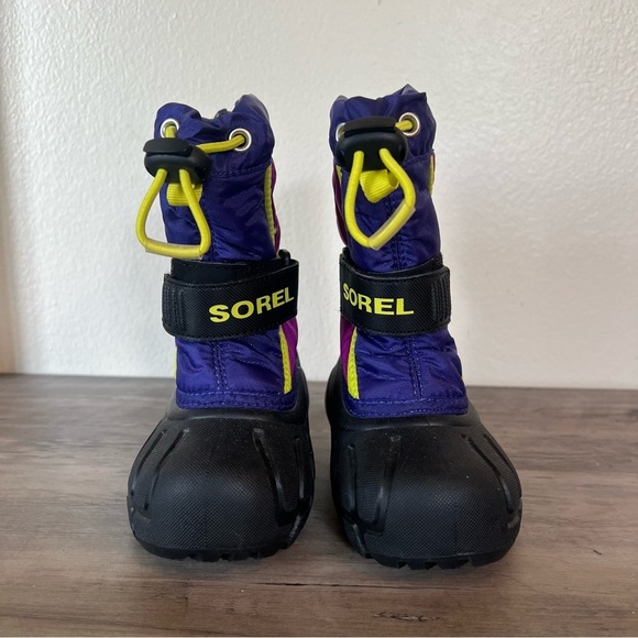 Sorel Little Girls Toddler Flurry Snow Winter Boots Purple Waterproof Size 5 - Picture 3 of 8